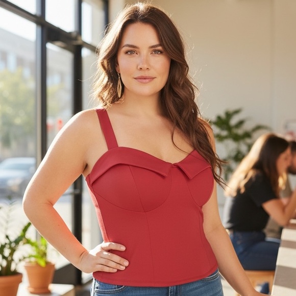 NEW•XL-1X•VIVIAN•Vintage Pin Up Style Top - Picture 5 of 8